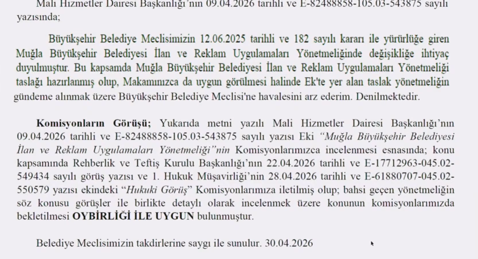 Levent Arkan “Geçecek” Dedi, Yönetmelik Komisyonda Kaldı