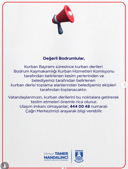 Bodrum'da Kurban Derisi Toplamada Yetki Tartışması