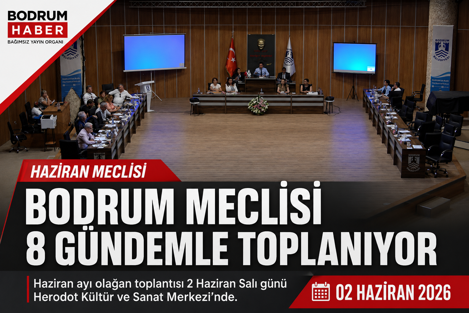 Bodrum Belediye Meclisi Haziran’da 8 Gündemle Toplanıyor