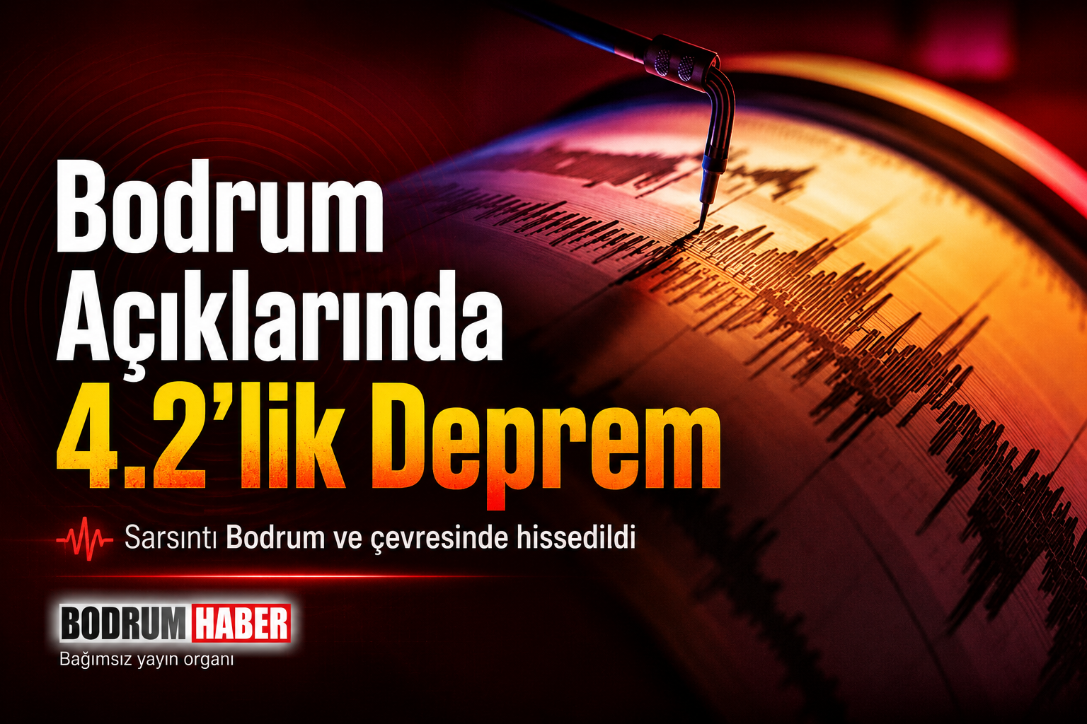 Bodrum Açıklarında Gece Yarısı Deprem
