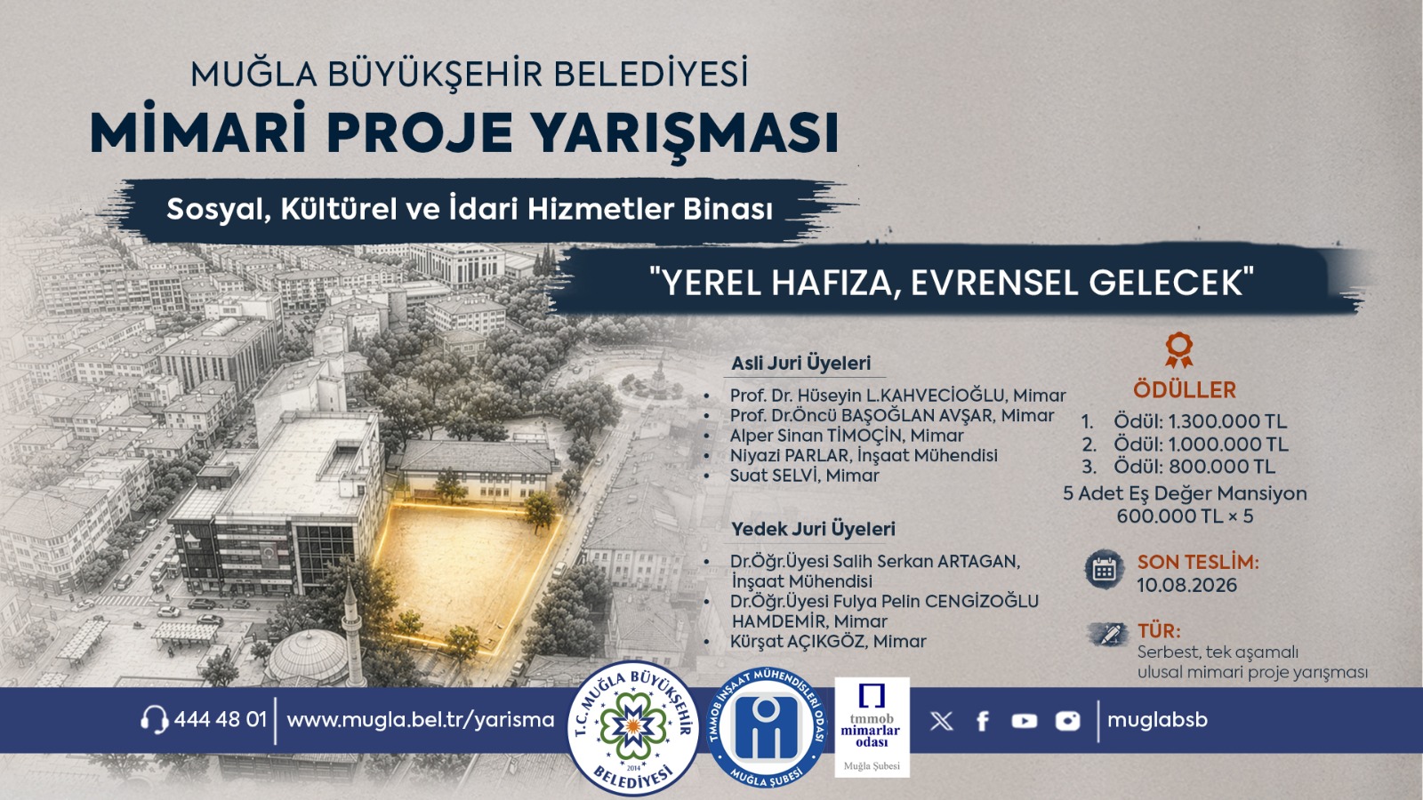 Muğla’nın Yeni Hizmet Binası Yarışmayla Belirlenecek