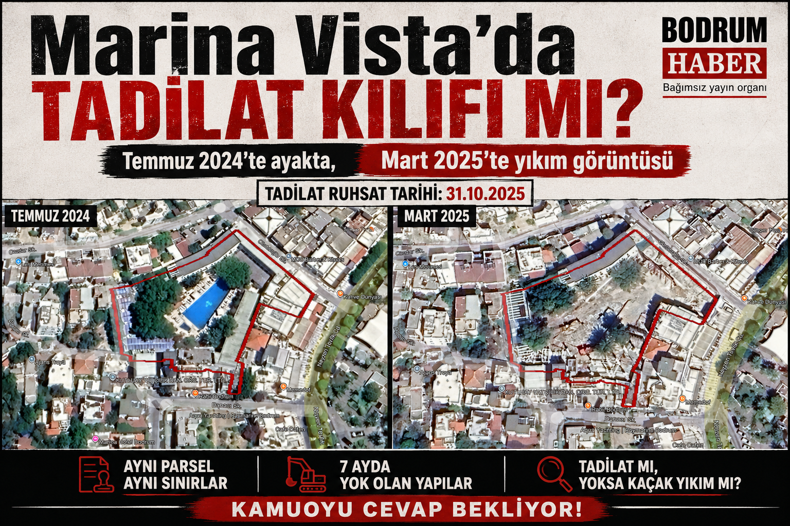Marina Vista’da Tadilat Kılıfı mı?