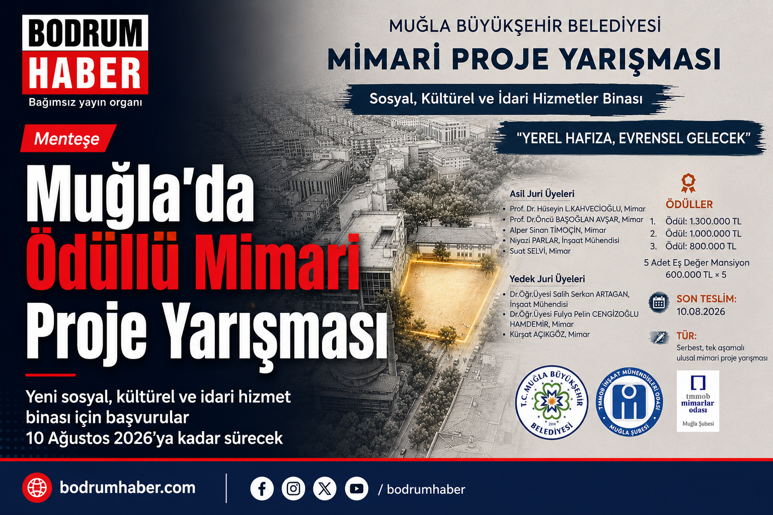 Muğla’nın Yeni Hizmet Binası Yarışmayla Belirlenecek