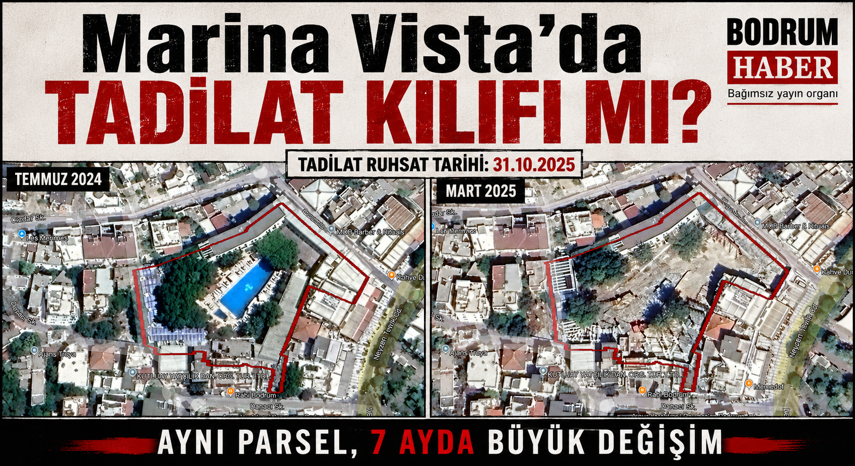 Marina Vista’da Tadilat Kılıfı mı?
