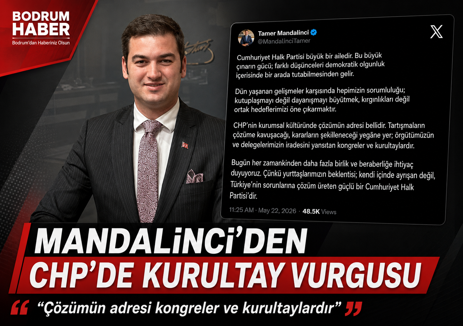 Mandalinci’den CHP’de Mutlak Butlan Tartışmasına Kurultay Vurgusu