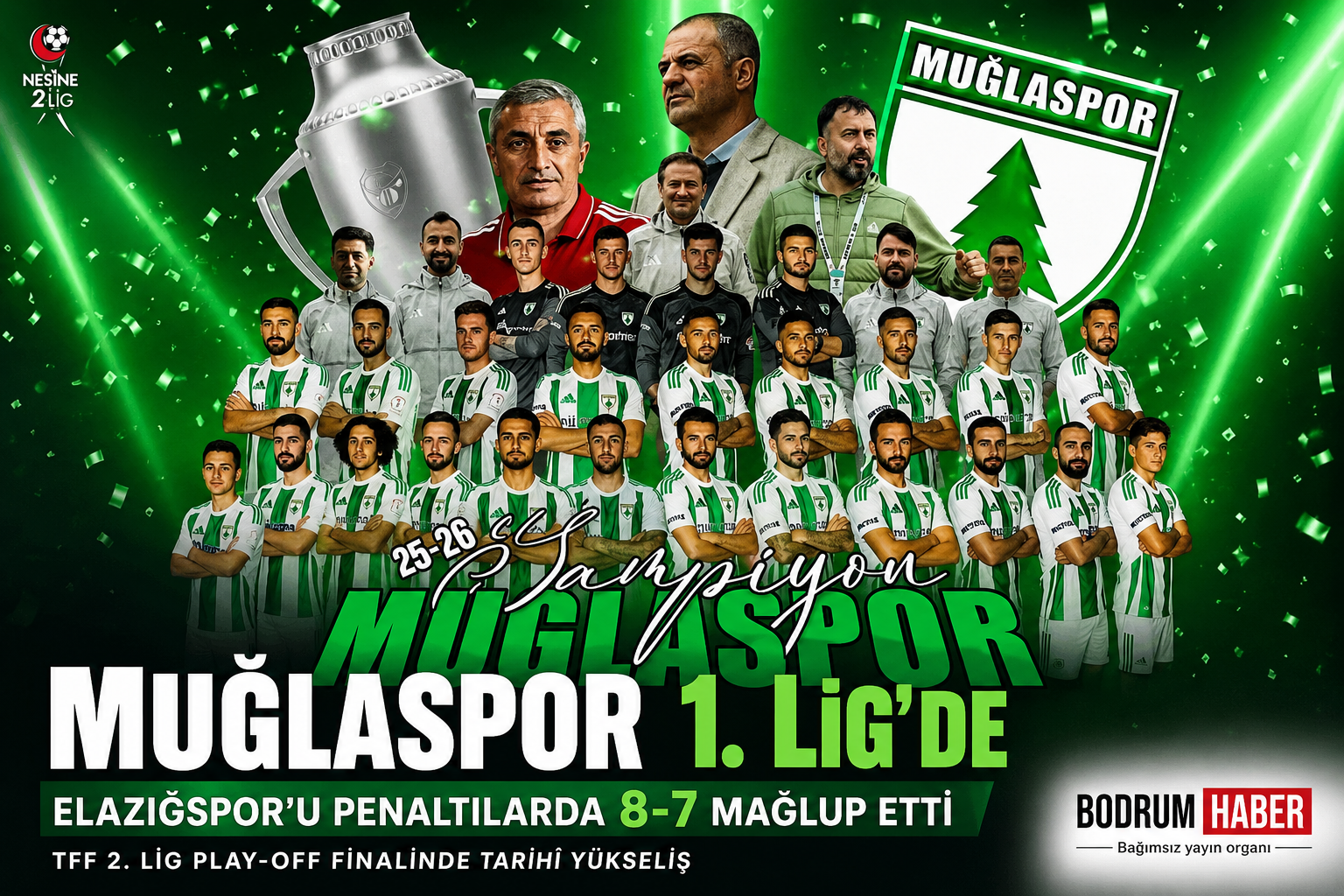 Muğlaspor Tarih Yazdı: 1. Lig’e Çıktı