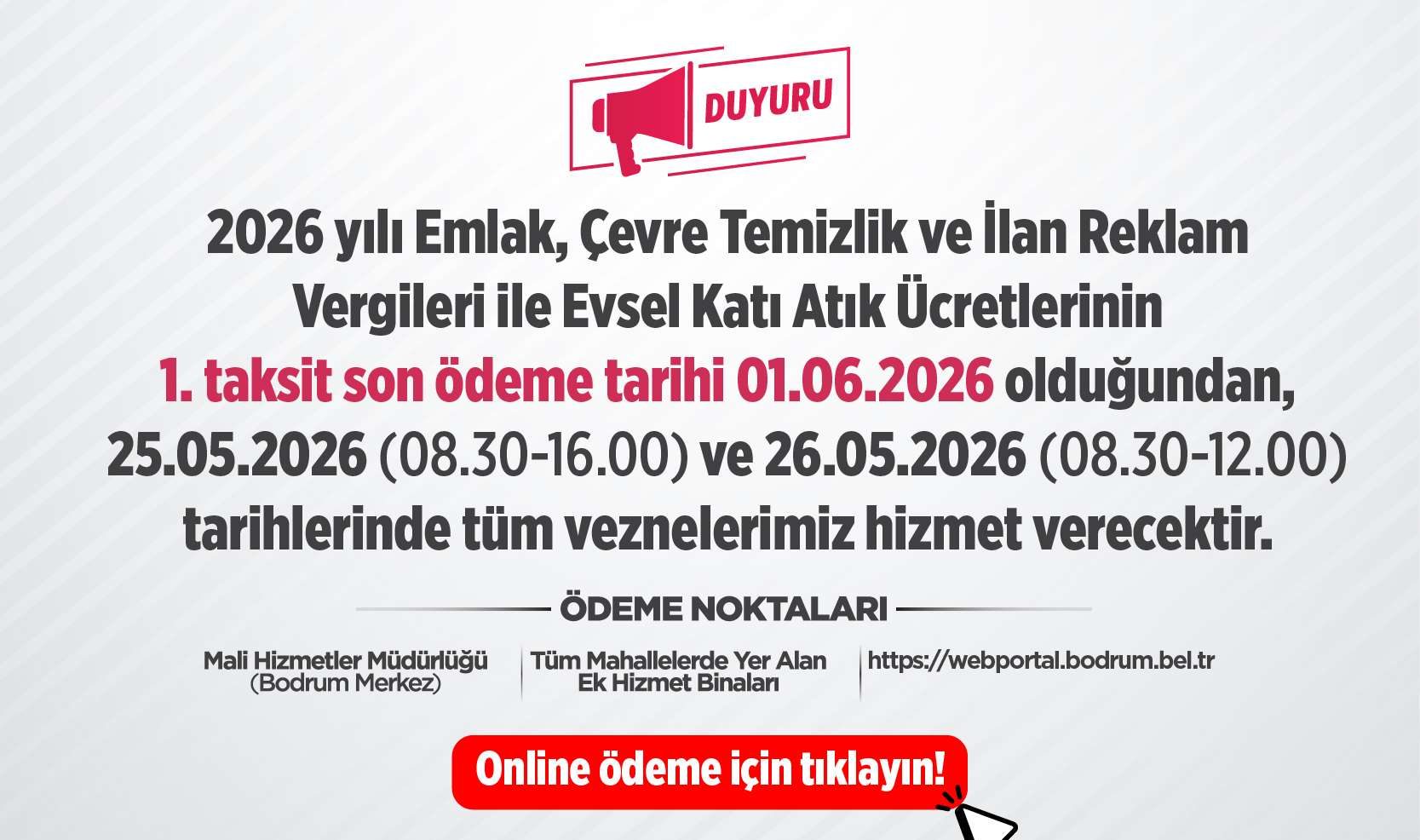 Bodrum’da Vergi Vezneleri Ek Mesai Yapacak
