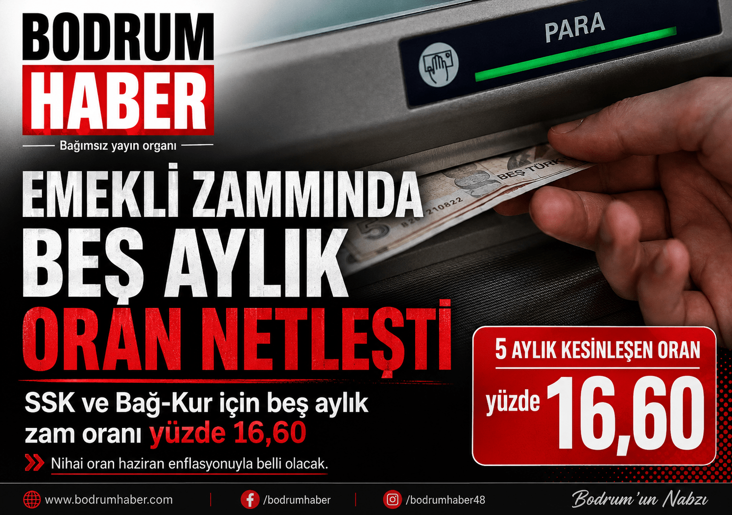 Emekli Zammında Beş Aylık Oran Netleşti