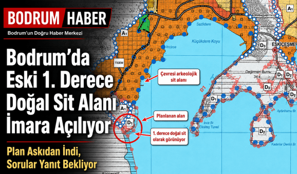 Bodrum’da Eski 1. Derece Doğal Sit Alanı İmara Açılıyor: Plan Askıdan İndi, Sorular Yanıt Bekliyor