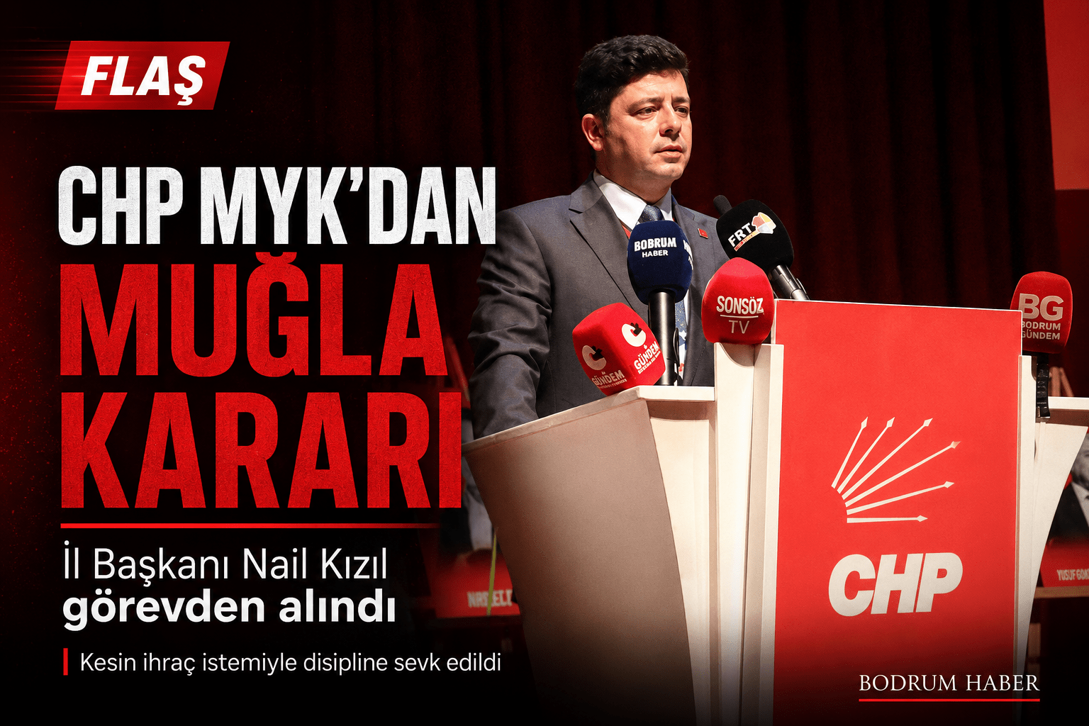 CHP MYK’dan Muğla Kararı: Nail Kızıl Görevden Alındı