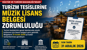 Turizm Tesislerinde Müzik Lisans Belgesi Zorunluluğu