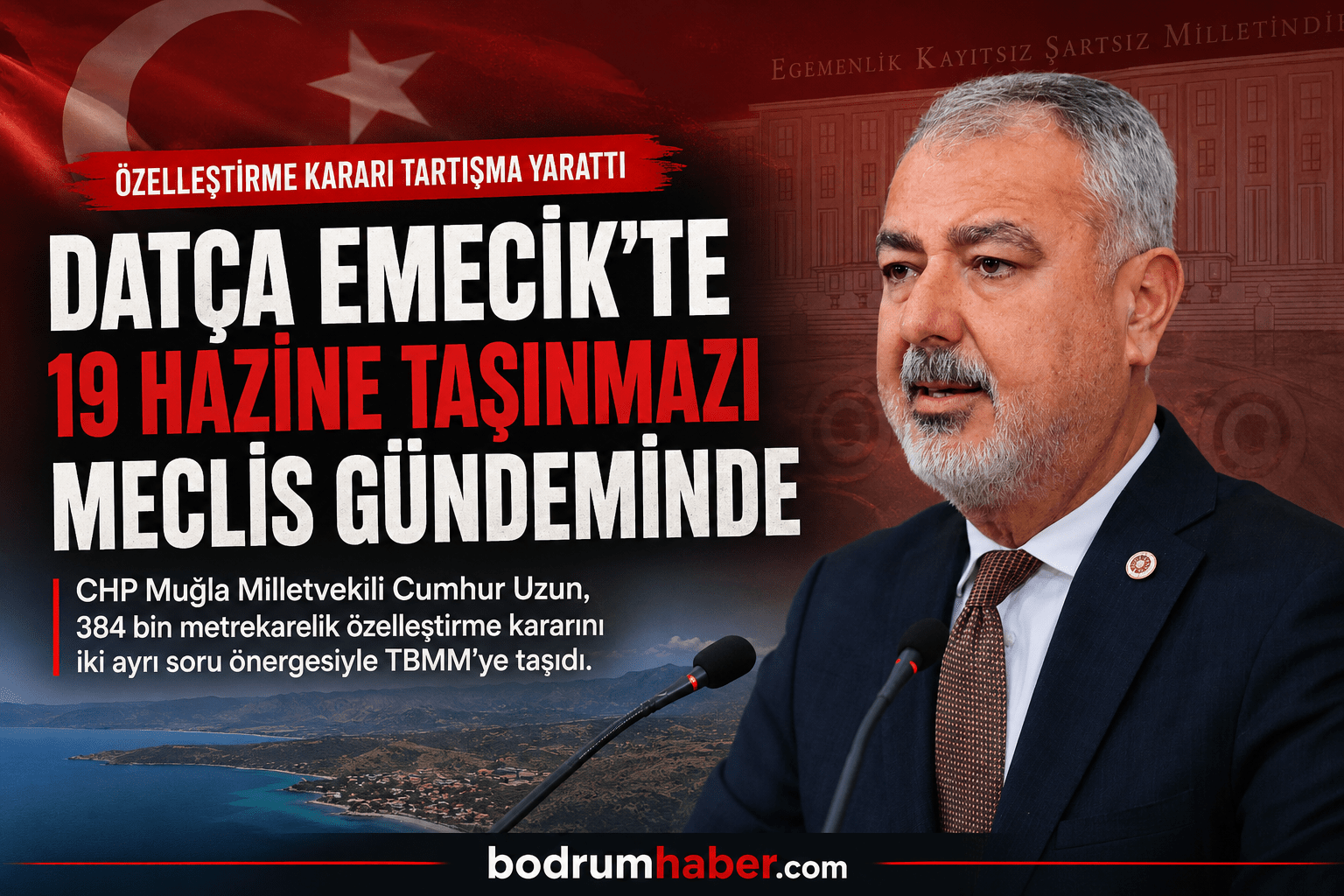 Datça Emecik’te 384 Bin Metrekarelik Hazine Arazisi Meclis Gündeminde