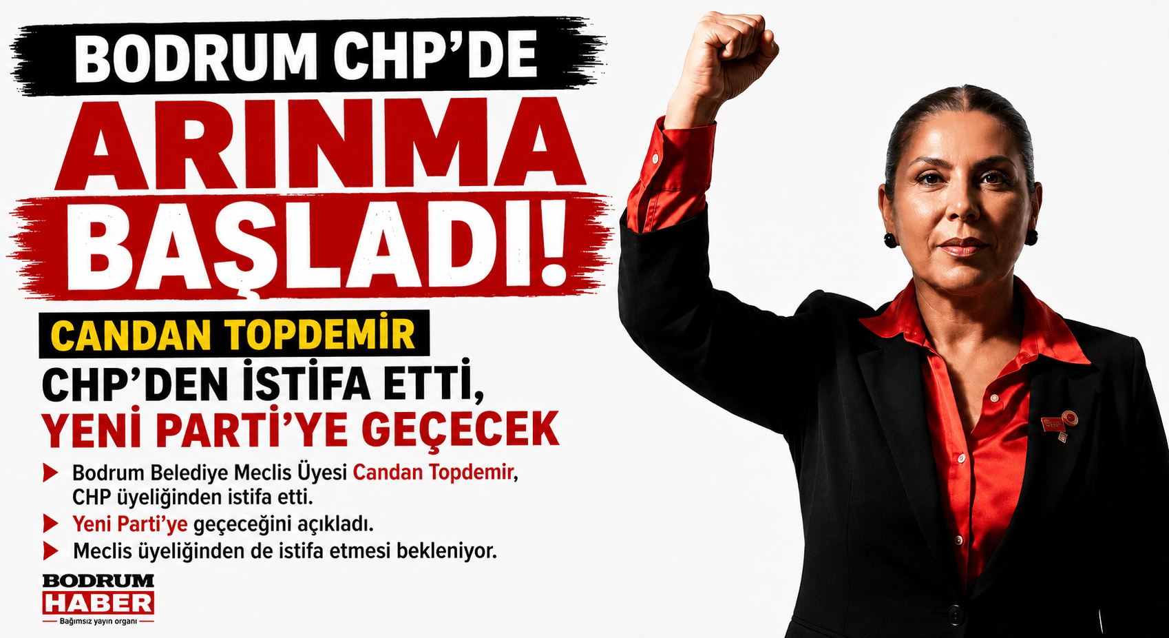 Bodrum CHP’de “Arınma” Başladı: Candan Topdemir İstifa Etti