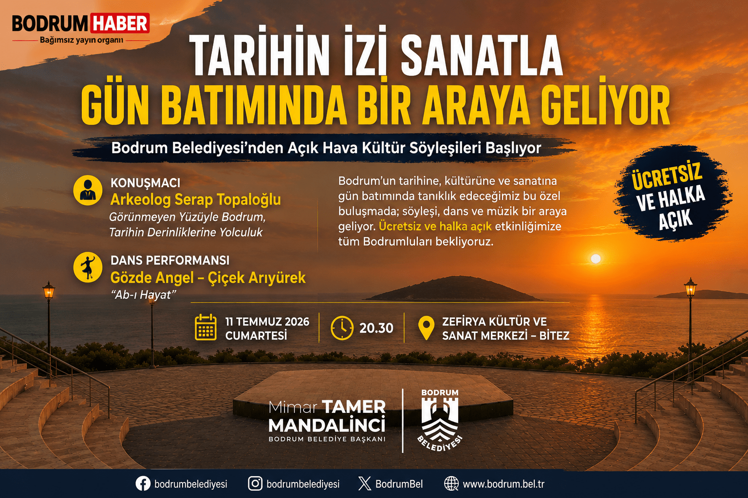 Bodrum’da Açık Hava Kültür Söyleşileri Başlıyor