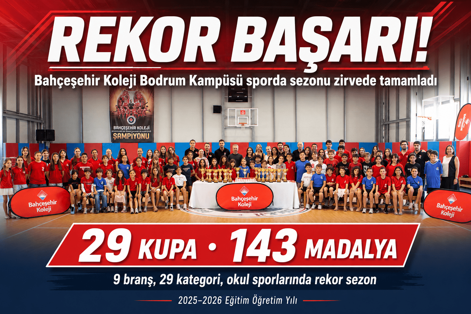 Bahçeşehir Koleji Bodrum Kampüsü’nden 29 Kupa, 143 Madalyalık Sezon”
