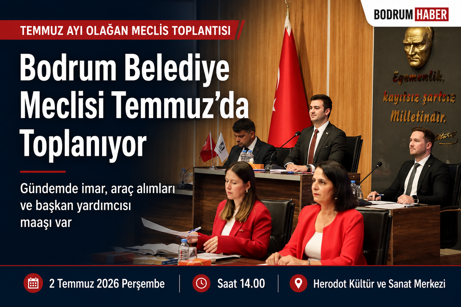 Bodrum Belediye Meclisi Temmuz Ayı Gündemi Belli Oldu