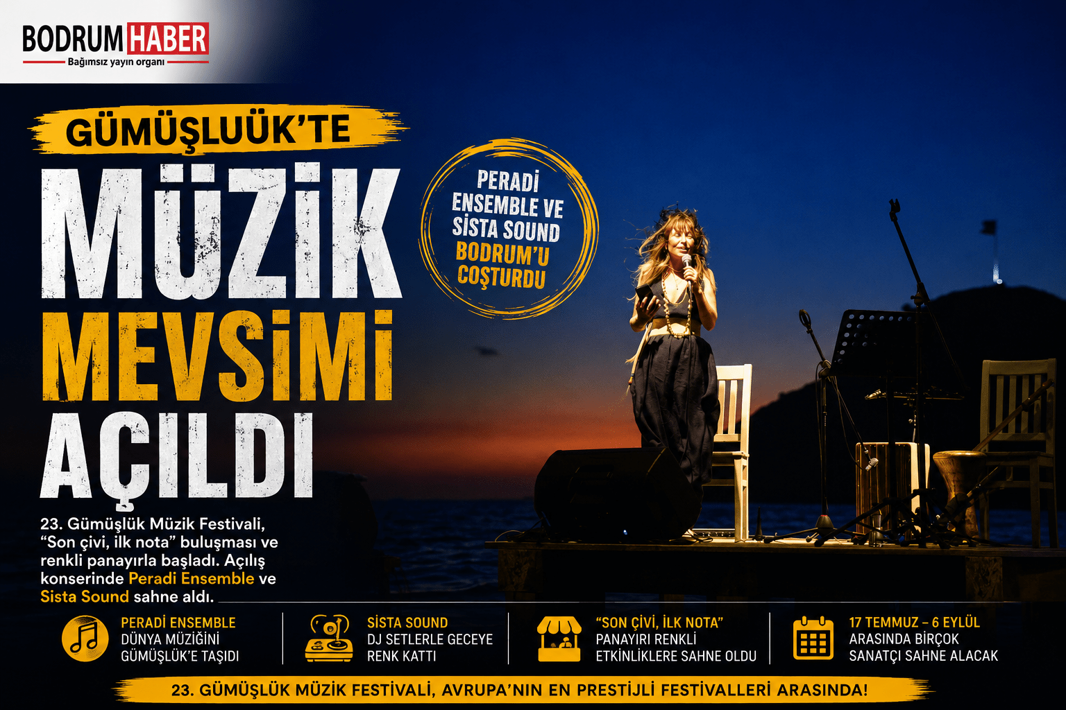 Gümüşlük’te Müzik Mevsimi Kadın Müzisyenlerle Açıldı