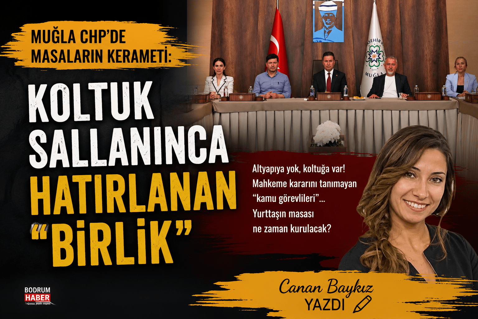 Muğla CHP’de Masaların Kerameti: Koltuk Sallanınca Hatırlanan “Birlik”