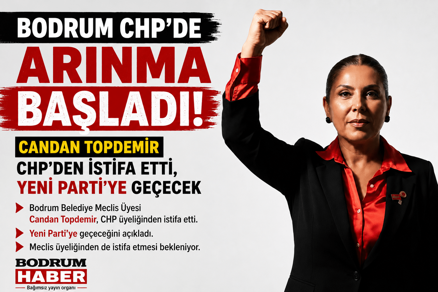 Bodrum CHP’de “Arınma” Başladı: Candan Topdemir İstifa Etti