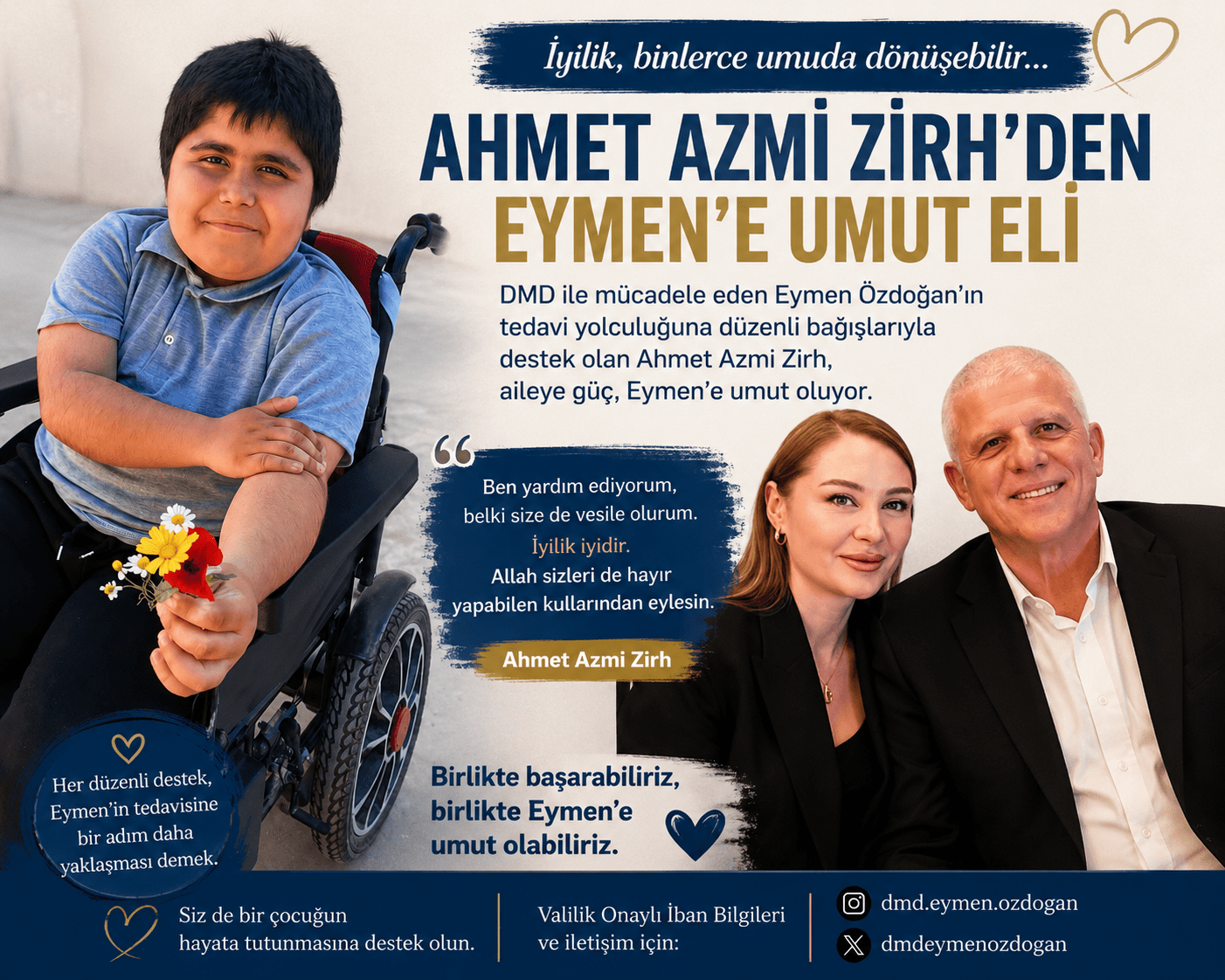 İş Dünyasına Örnek Dayanışma: Ahmet Azmi Zirh’tan Eymen’e Düzenli Destek