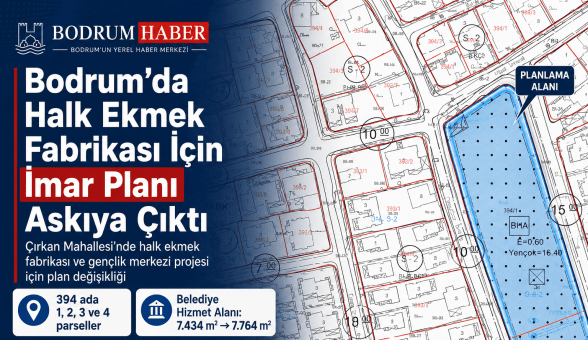 Bodrum’da Halk Ekmek Fabrikası İçin İmar Planı Askıya Çıktı