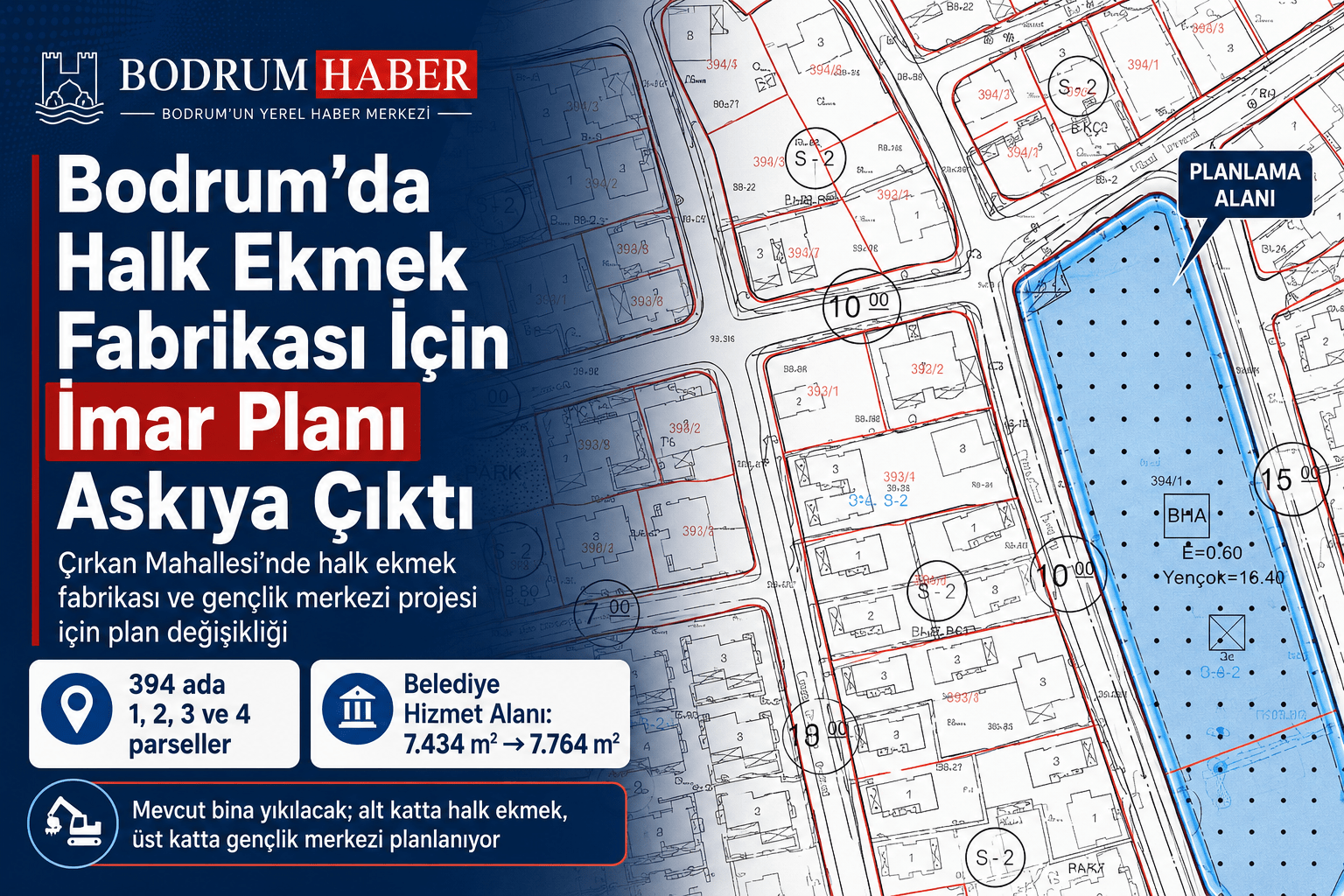 Bodrum’da Halk Ekmek Fabrikası İçin İmar Planı Askıya Çıktı