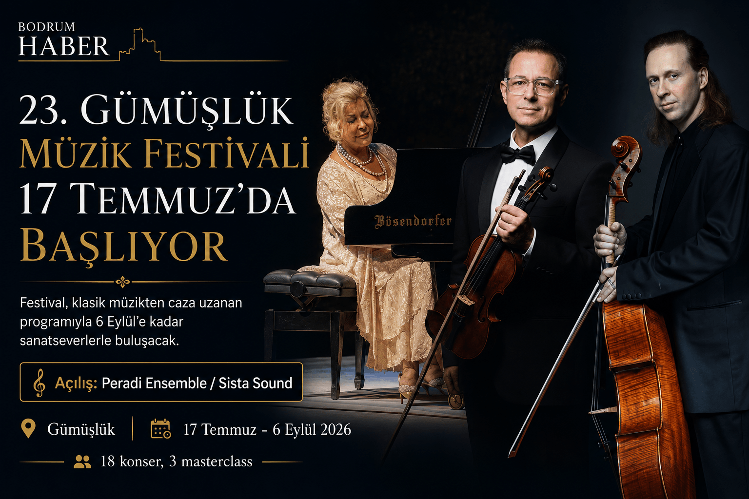 23. Gümüşlük Müzik Festivali 17 Temmuz’da Başlıyor