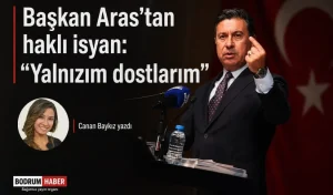 Başkan Aras’tan haklı isyan: “Yalnızım dostlarım”