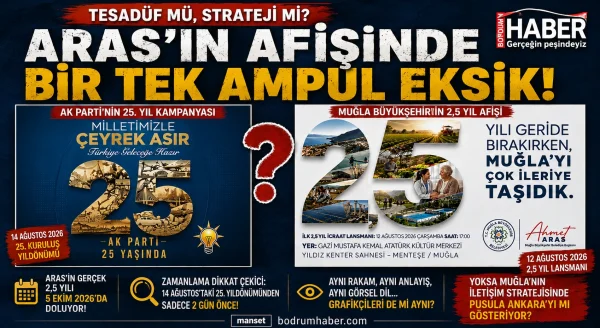 Aras’ın afişinde bir tek ampul eksik!