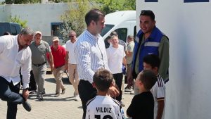 Bodrum Belediye Başkanı Mandalinci, saha ziyaretlerini Karaova’da sürdürdü