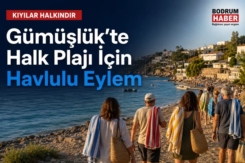 Gümüşlük’te Halk Plajı İçin Havlulu Eylem