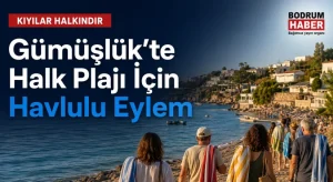 Gümüşlük’te Halk Plajı İçin Havlulu Eylem