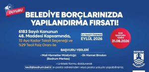 Bodrum Belediyesinden borçlara 72 aya kadar taksit