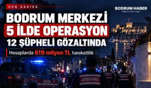 Bodrum Merkezli 5 İlde Operasyon: 12 Şüpheli Gözaltında