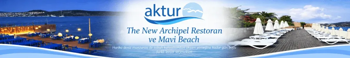 Aktur Mavi Plaj Bodrum restoran ve plaj reklamı