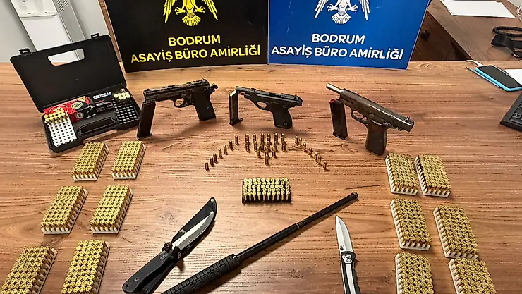 Bodrum’da ruhsatsız silahlar ele geçirildi: İki kişi tutuklandı