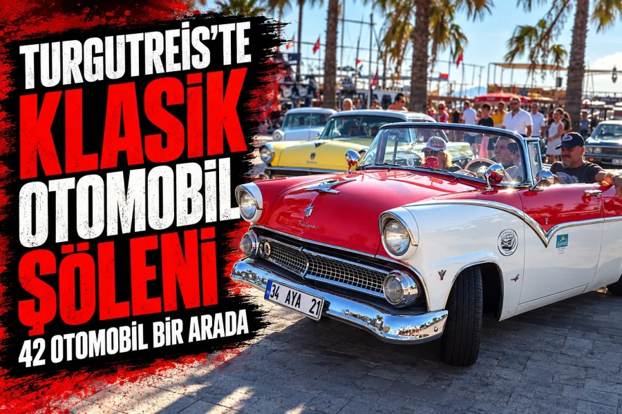 Turgutreis’te zamana meydan okuyan 42 otomobil buluştu